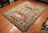 8x11 Hand Knotted Navajo Style Area Rug