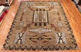 8x11 Hand Knotted Navajo Style Area Rug