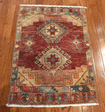 2x3 Hand Knotted Oushak Rug