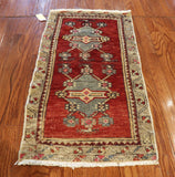 2x3 Hand Knotted Oushak Rug