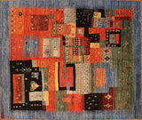 8x10 Hand Knotted Gabbeh Area Rug
