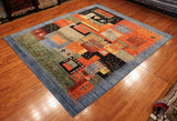 8x10 Hand Knotted Gabbeh Area Rug