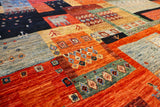 8x10 Hand Knotted Gabbeh Area Rug