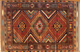 4x6 Hand Knotted Baluchi Area Rug