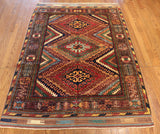 4x6 Hand Knotted Baluchi Area Rug
