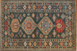 4x6 Hand Knotted Kazak Area Rug