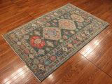 4x6 Hand Knotted Kazak Area Rug