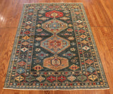 4x6 Hand Knotted Kazak Area Rug