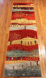 10' Hand Knotted Gabbeh Runner