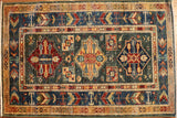 2x3 Hand Knotted Kazak Area Rug