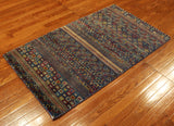 2x4 Hand Knotted Gabbeh Area Rug