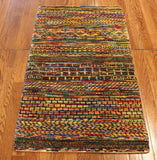 2x4 Hand Knotted Gabbeh Area Rug