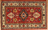 3x4 Hand Knotted Kazak Area Rug