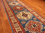 7' Hand Knotted Kazak Runner