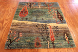 2x3 Hand Knotted Gabbeh Area Rug