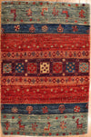 2x3 Hand Knotted Gabbeh Area Rug