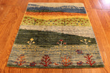 2x3 Hand Knotted Gabbeh Area Rug