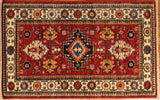 3x4 Hand Knotted Kazak Area Rug