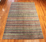 6x9 Hand Knotted Gabbeh Area Rug