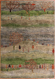 4x6 Hand Knotted Luri Gabbeh Area Rug