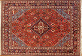 7x10 Hand Knotted Antique Shiraz Area Rug
