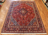7x10 Hand Knotted Antique Shiraz Area Rug