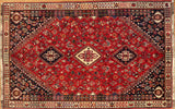 6x9 Hand Knotted Antique Shiraz Area Rug