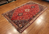 6x9 Hand Knotted Antique Shiraz Area Rug