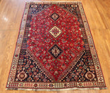 6x9 Hand Knotted Antique Shiraz Area Rug