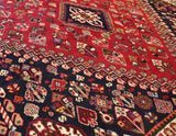 6x9 Hand Knotted Antique Shiraz Area Rug