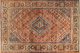 7x10 Hand Knotted Antique Kashan Area rug