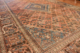 7x10 Hand Knotted Antique Kashan Area rug