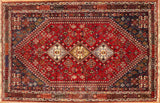 6x9 Hand Knotted Antique Heriz Area Rug