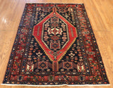 4x6 Hand Knotted Antique Shiraz Area Rug