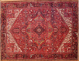 10x13 Hand Knotted Antique Heriz Area Rug