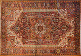 8x11 Hand Knotted Antique Heriz Area Rug