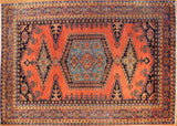 7x10 Hand Knotted Antique Shiraz Area Rug