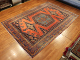 7x10 Hand Knotted Antique Shiraz Area Rug