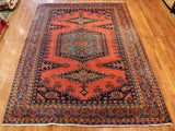 7x10 Hand Knotted Antique Shiraz Area Rug