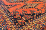 7x10 Hand Knotted Antique Shiraz Area Rug