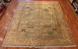8x9 Hand Knotted Vintage Baluchi Area Rug