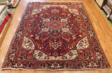 9x11 Hand Knotted Antique Heriz Area Rug