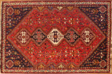 6x9 Hand Knotted Antique Shiraz Area Rug