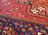 6x9 Hand Knotted Antique Shiraz Area Rug