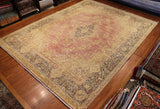 10x13 Hand Knotted Vintage Kashan Area Rug
