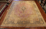 10x13 Hand Knotted Vintage Kashan Area Rug