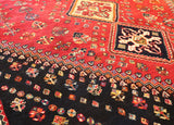 5x8 Hand Knotted Antique Shiraz Area Rug