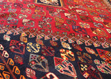 6x10 Hand Knotted Antique Heriz Area Rug