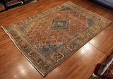 7x10 Hand Knotted Vintage Afshar Area Rug