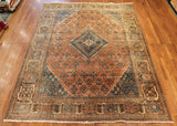 7x10 Hand Knotted Vintage Afshar Area Rug